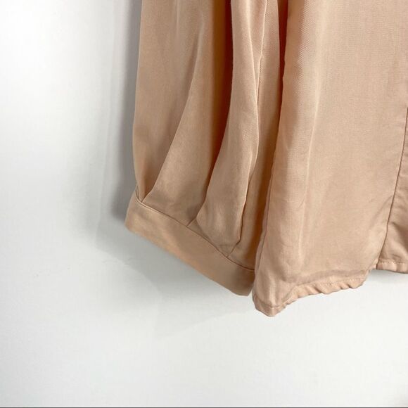 Frank and Oak Peach Tencel Button Down Blouse Sz Small - Picture 8 of 13
